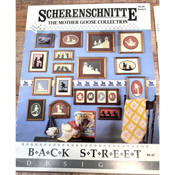 Scherenschnitte Pattern Books Set Of 2 Back Street Designs The Mother Goose & Ho - Picture 2 of 4